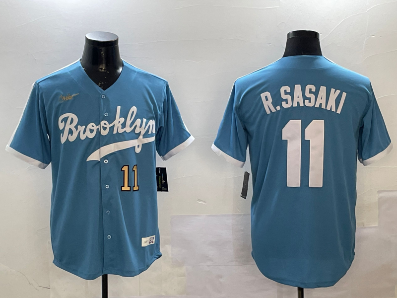 Men Los Angeles Dodgers #11 R Sasaki blue 2025 MLB nike jersey style 8->los angeles dodgers->MLB Jersey